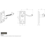 Carlisle Brass Door Furniture Polished Brass / Privacy Handles Carlisle Brass - Georgian Lever on Privacy Backplate - Polished Brass