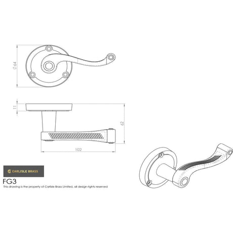 Carlisle Brass Door Furniture Polished Brass / Round Rose Carlisle Brass - Georgian Lever on Round Rose - Polished Brass
