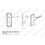 Carlisle Brass Door Furniture Polished Brass / Bathroom Lock Handles Carlisle Brass - Georgian Lever on WC Backplate - Polished Brass