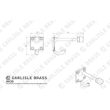 Carlisle Brass Accessories Polished Chrome / Hat & Coat Hooks Carlisle Brass - Hat and Coat Hook with Rubber Buffer - Polished Chrome