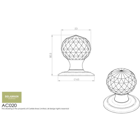 Carlisle Brass Cabinet Hardware Polished Chrome / Cabinet Knobs Carlisle Brass - Ice Facetted Crystal Knob - Polished Chrome