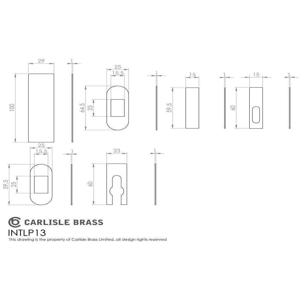Carlisle Brass Accessories N/A / Hinge Intumescent Kits Carlisle Brass - Intumescent Packs Grade 13