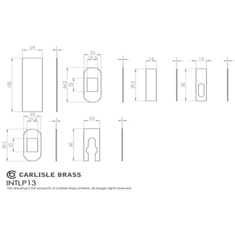 Carlisle Brass Accessories N/A / Hinge Intumescent Kits Carlisle Brass - Intumescent Packs Grade 13