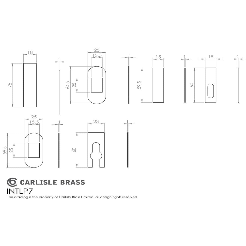 Carlisle Brass Accessories N/A / Hinge Intumescent Kits Carlisle Brass - Intumescent Packs Grade 7