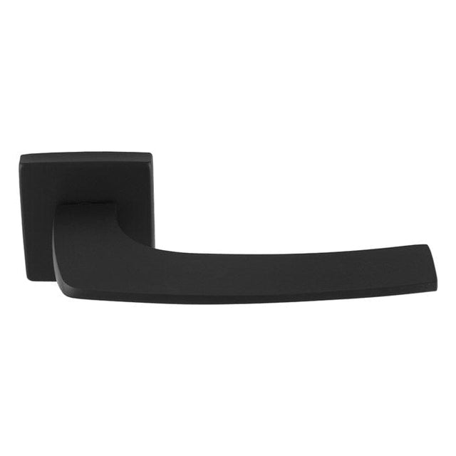 Carlisle Brass Door Furniture Matt Black / Square Rose Carlisle Brass - Katana Lever On Concealed Fix Push-On Square Rose - Matt Black