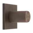 Carlisle Brass Cabinet Hardware Antique brass / Cabinet Knob on Backplate Carlisle Brass - Knurled Cylinder Knob on backplate