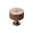 Carlisle Brass Cabinet Hardware Antique Brass / Cabinet Knobs / 35mm Dia. Carlisle Brass - Knurled Radio Knob - Antique Brass