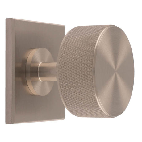 Carlisle Brass Cabinet Hardware Satin Nickel / Cabinet Knob on Backplate Carlisle Brass - Knurled Radio Knob on Backplate