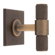 Carlisle Brass Cabinet Hardware Antique brass / Cabinet T-Pulls Carlisle Brass - Knurled T-Bar on backplate