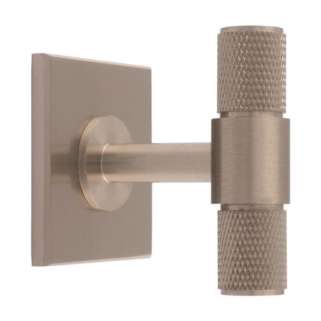Carlisle Brass Cabinet Hardware Satin Nickel / Cabinet T-Pulls Carlisle Brass - Knurled T-Bar on backplate