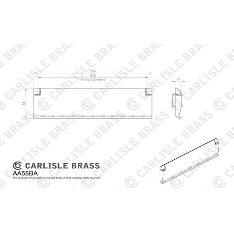 Carlisle Brass Door Furniture Antique Black / Interior Letter Flap / 275 x 83mm Carlisle Brass - Letter Tidy 275 x 82.5mm - Black Antique