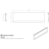 Carlisle Brass Door Furniture Polished Brass / Interior Letter Flap / 300 x 93mm Carlisle Brass - Letter Tidy 300 x 93mm - Polished Brass
