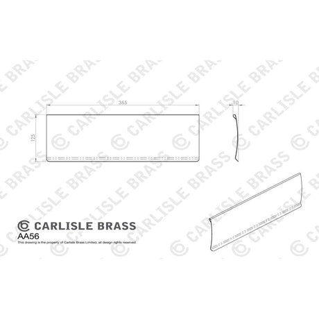 Carlisle Brass Door Furniture Satin Chrome / Interior Letter Flap / 355 x 127mm Carlisle Brass - Letter Tidy 355 x 127mm - Satin Chrome