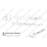 Carlisle Brass Accessories Satin Chrome / Flush Bolts / 200mm / 8" Carlisle Brass - Lever Action Flush Bolt 204mm - Satin Chrome
