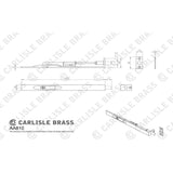 Carlisle Brass Accessories Polished Brass / Flush Bolts / 250mm / 10" Carlisle Brass - Lever Action Flush Bolt 254mm - Polished Brass