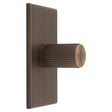 Carlisle Brass Cabinet Hardware Antique brass / Cabinet Knob on Backplate Carlisle Brass - Lines Cylinder Knob on Backplate