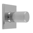 Carlisle Brass Cabinet Hardware Polished Chrome / Cabinet Knob on Backplate Carlisle Brass - Lines Cylinder Knob on Backplate