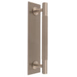 Carlisle Brass Cabinet Hardware Satin Nickel / Cabinet Pull Handle on Backplate / 128mm c/c Carlisle Brass - Lines Pull Handles on backplate - 128mm c/c - Satin Nickel