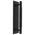 Carlisle Brass Cabinet Hardware Matt Black / Cabinet Pull Handle on Backplate / 160mm c/c Carlisle Brass - Lines Pull Handles on backplate - 160mm c/c - Matt Black