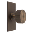 Carlisle Brass Cabinet Hardware Antique brass / Cabinet Knob on Backplate Carlisle Brass - Lines Radio Knob on Backplate