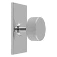Carlisle Brass Cabinet Hardware Polished Chrome / Cabinet Knob on Backplate Carlisle Brass - Lines Radio Knob on Backplate