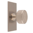 Carlisle Brass Cabinet Hardware Satin Nickel / Cabinet Knob on Backplate Carlisle Brass - Lines Radio Knob on Backplate