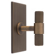 Carlisle Brass Cabinet Hardware Antique brass / Cabinet T-Pulls Carlisle Brass - Lines T-Bar Knob on Backplate