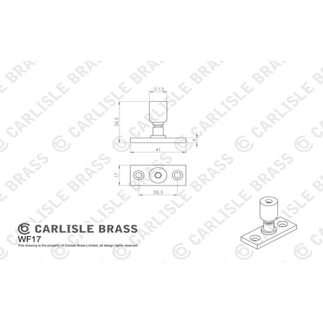 Carlisle Brass Window Furniture Satin Nickel / Casement Stay Locking Pin Carlisle Brass - Locking Casement Stay Pin - Satin Nickel