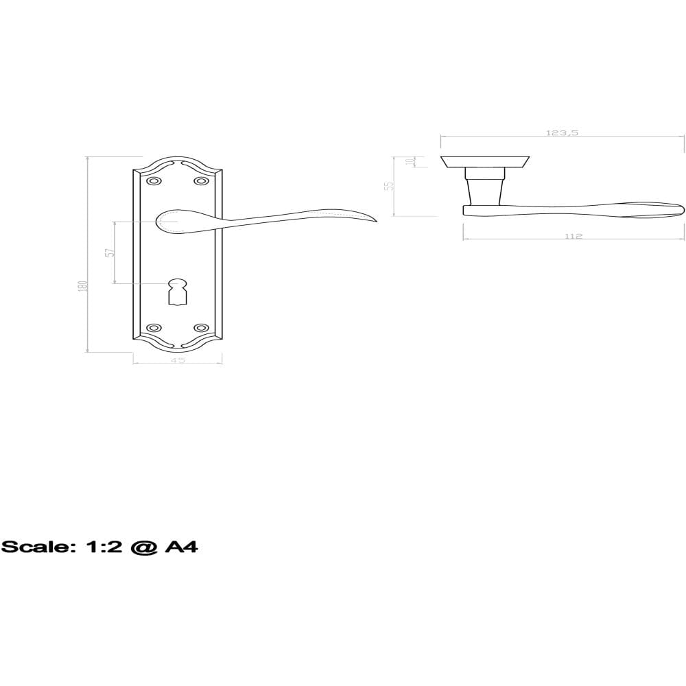 Carlisle Brass Door Furniture Polished Brass / Std. Lock Handles Carlisle Brass - Madrid Lever on Lock Backplate - Polished Brass