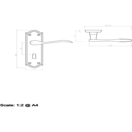 Carlisle Brass Door Furniture Polished Brass / Std. Lock Handles Carlisle Brass - Madrid Lever on Lock Backplate - Polished Brass