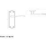 Carlisle Brass Door Furniture Polished Chrome / Latch Handles Carlisle Brass - Madrid Lever on Long Latch Backplate - Polished Chrome