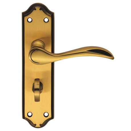 Carlisle Brass Door Furniture Florentine Bronze / Bathroom Lock Handles Carlisle Brass - Madrid Lever on WC Backplate - Florentine Bronze