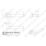 Carlisle Brass Door Furniture Satin Nickel / Round Rose Carlisle Brass - Masano Lever On Rose - Satin Nickel