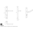 Carlisle Brass Door Furniture Polished Chrome / Multi Point Lock Set / 70mm c/c Carlisle Brass - Narrow Plate with Straight Lever 70mm c/c - Polished Chrome