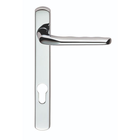 Carlisle Brass Door Furniture Polished Chrome / Multi Point Lock Set / 92mm c/c Carlisle Brass - Narrow Plate with Straight Lever 92mm c/c - Polished Chrome