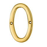 Carlisle Brass Door Furniture Polished Brass / Numerals / 9 Carlisle Brass - Numerals (0-9) Number 0 - Polished Brass