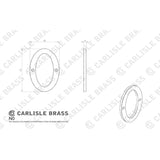 Carlisle Brass Door Furniture Polished Chrome / Numerals / 9 Carlisle Brass - Numerals (0-9) Number 0 - Polished Chrome