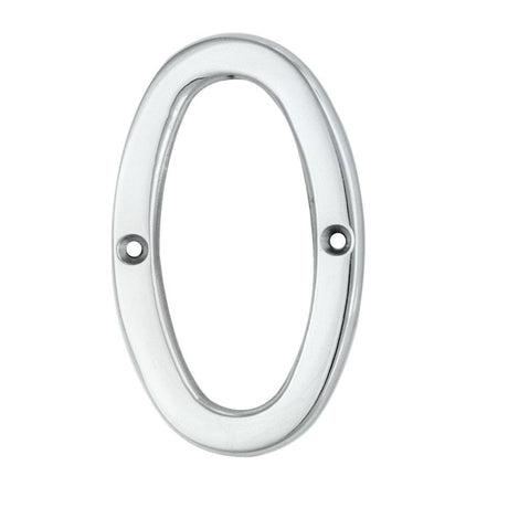 Carlisle Brass Door Furniture Polished Chrome / Numerals / 9 Carlisle Brass - Numerals (0-9) Number 0 - Polished Chrome