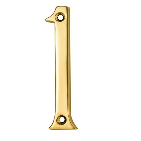Carlisle Brass Door Furniture Stainless Brass / Numerals / 1 Carlisle Brass - Numerals (0-9) Number 1 - Stainless Brass