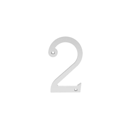 Carlisle Brass Door Furniture Satin Chrome / Numerals / 9 Carlisle Brass - Numerals (0-9) Number 2 - Satin Chrome