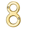 Carlisle Brass Door Furniture Polished Brass / Numerals / 9 Carlisle Brass - Numerals (0-9) Number 8 - Polished Brass