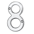 Carlisle Brass Door Furniture Polished Chrome / Numerals / 9 Carlisle Brass - Numerals (0-9) Number 8 - Polished Chrome