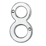 Carlisle Brass Door Furniture Polished Chrome / Numerals / 9 Carlisle Brass - Numerals (0-9) Number 8 - Polished Chrome