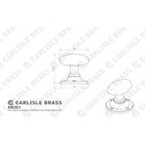 Carlisle Brass Door Furniture Satin Chrome / Mortice Knobs Carlisle Brass - Oval Mortice Knob - Satin Chrome