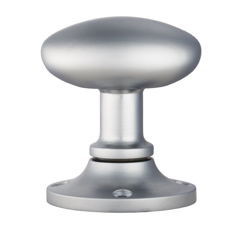 Carlisle Brass Door Furniture Satin Chrome / Mortice Knobs Carlisle Brass - Oval Mortice Knob - Satin Chrome