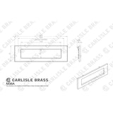 Carlisle Brass Door Furniture Polished Brass / Letter Plates / 253 x 77mm Carlisle Brass - Plain Letter Plate 253 x 77mm - Polished Brass