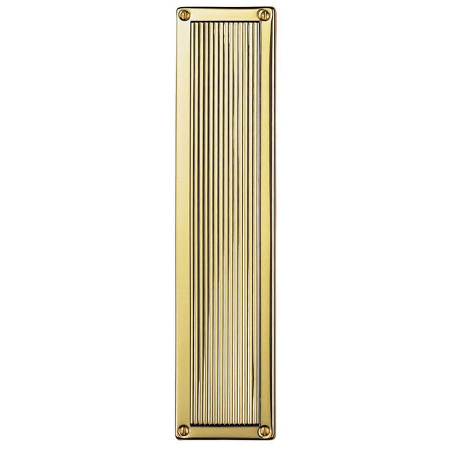 Carlisle Brass Door Furniture Polished Brass / Finger Plates / 305 x 70mm Carlisle Brass - Queen Anne Finger Plate 305 x 70mm - Polished Brass