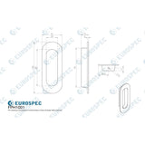 Carlisle Brass Door Furniture Matt Black / Flush Handle / Radius Carlisle Brass - Radius Flush Pull - Matt Black