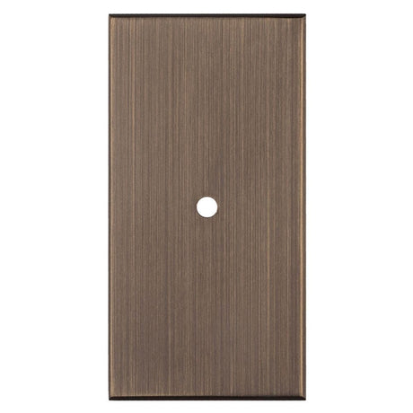 Carlisle Brass Cabinet Hardware Antique Brass / Cabinet Knob on Backplate Carlisle Brass - Rectangular Cupboard knob Backplate