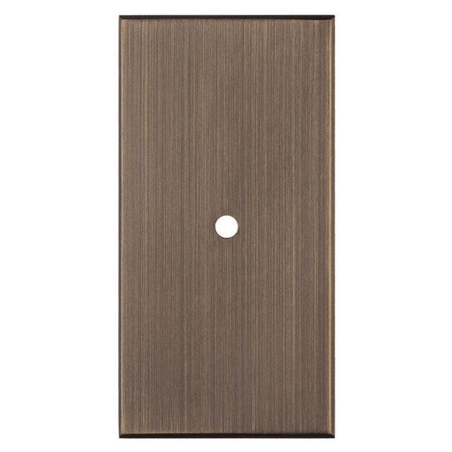 Carlisle Brass Cabinet Hardware Antique Brass / Cabinet Knob on Backplate Carlisle Brass - Rectangular Cupboard knob Backplate